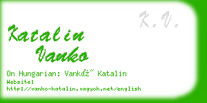 katalin vanko business card